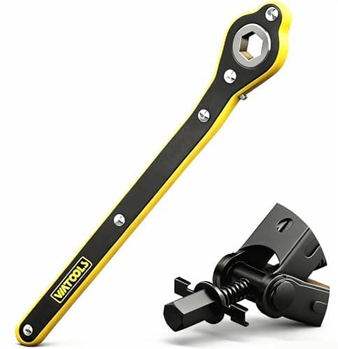 VIATOOLS Car Jack Hexagon Ratchet Wrench 17mm Scissor Jack Handle with Positive and Reversal Knob for TravelTruckSUVVans