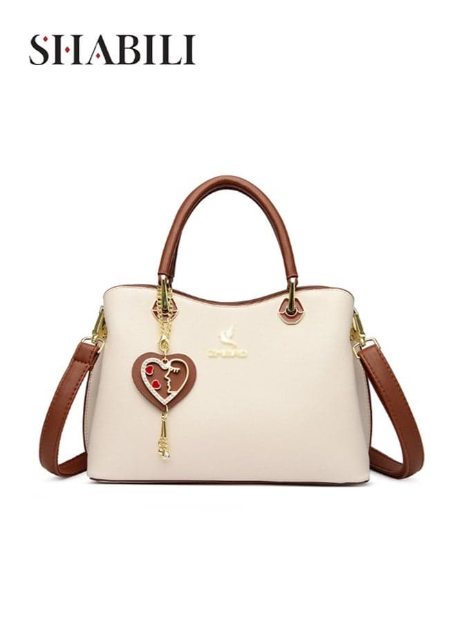 Women's Versatile Contrast Color Shoulder Bag, Ladies Large Capacity Crossbody Bag Handbag Tote Bags Clutch Bag, Fashion Daily Commuting Sling Bag Side Bag for Girls, Teenager and College Students