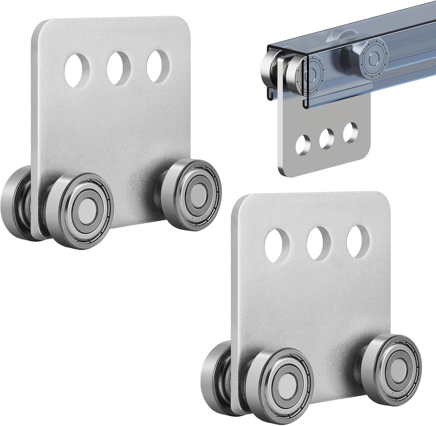 SKTREX 2Pcs 4 Wheel Trolley Assembly Rollers for Strut Channel