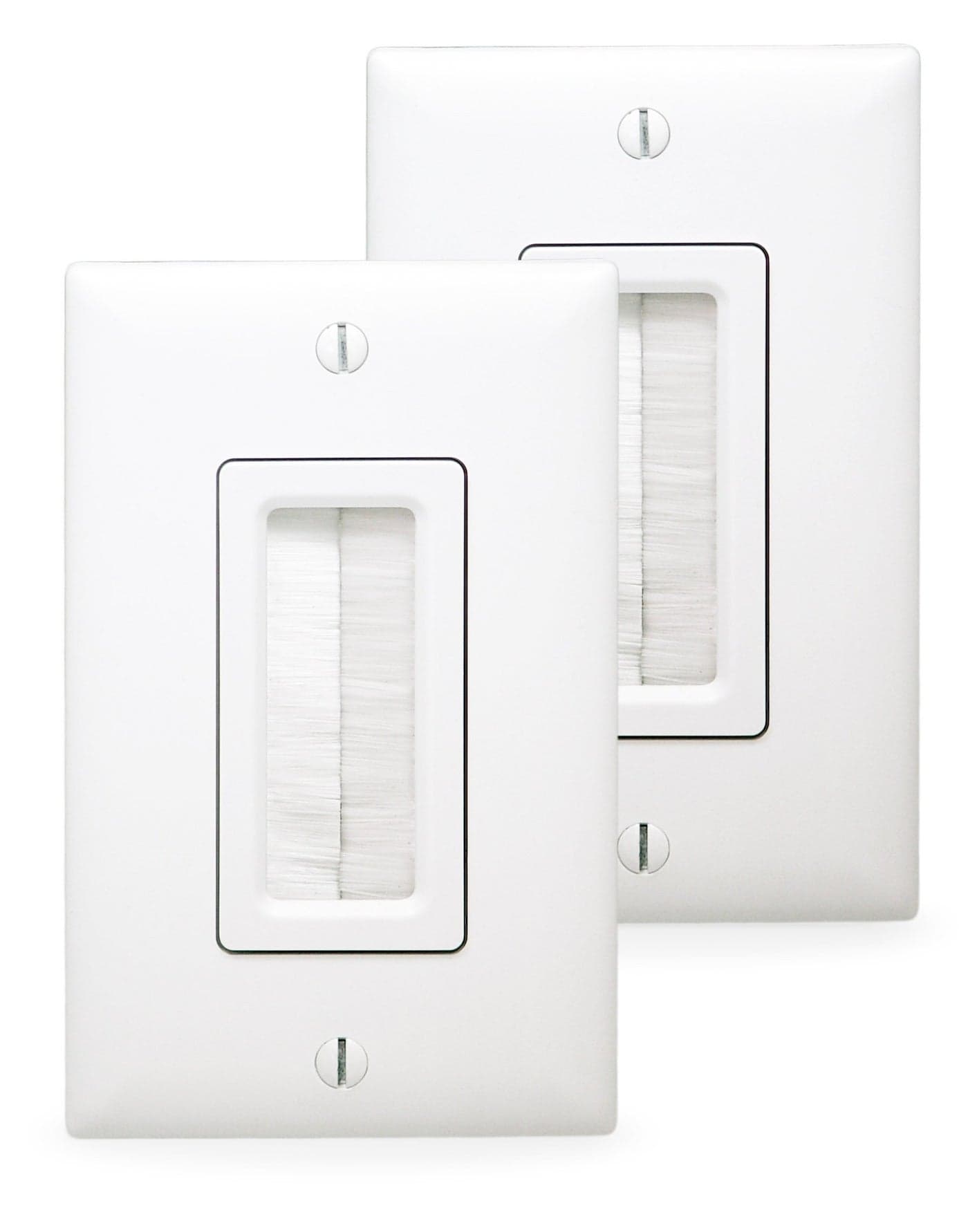 Legrand - OnQ HDMI In-Wall Connection Kit for Cable Management, Cable Pass Through Strap Conceals Cabling Behind the Wall, White, 2 Count, HT2000WHV1