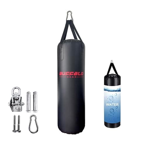 Buffalo Gear Water Punching Bag,165LB Adjustable Heavy Punching Bag Boxing Bag Kickboxing Bag for Adults Teens Training Bag for Fitness