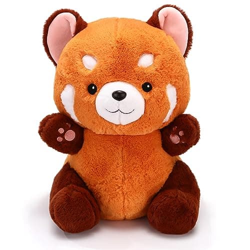 Riuhot Big Red Panda Plush Toy Red Panda Stuffed Animal Gift for Girlfriend Kids Birthday 137