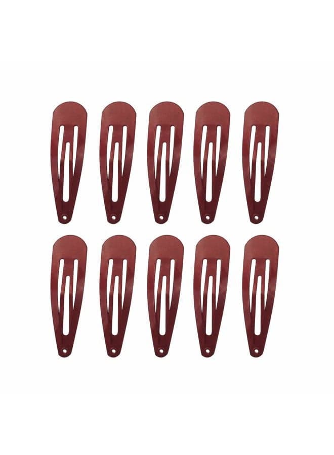 50 Pack of Snap Hair Clips Hair Barrettes for Kids, Girls and Women, 50 mm (Coffee)