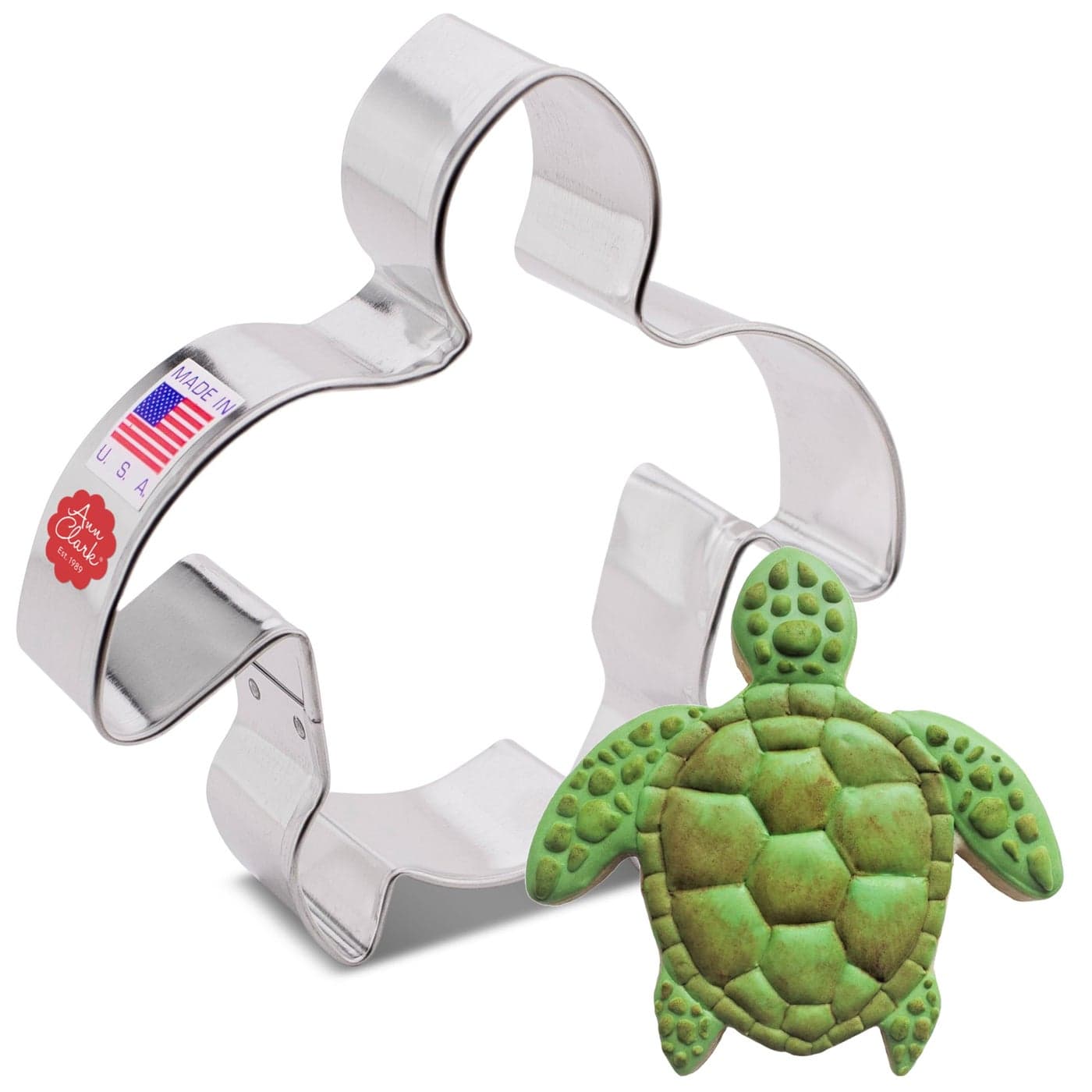 Sea Turtle Cookie Cutter 4" Made in USA by Ann Clark