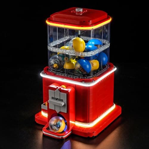 GEAMENT LED Light Kit Compatible with Lego Minifigure Vending Machine Building Blocks Model Lighting Set for Ideas 21358 Model Set Not Included