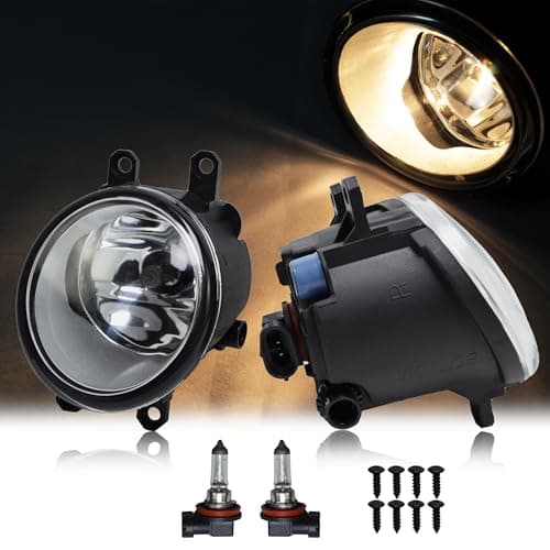 Fog Light Assembly Compatible with 20062013 Toyota VenzaCamryCorollaHighlanderRAV4Prius Lexus GS350HS250hRX350 Left Right Pair with H11 55W Bulbs Clear Lens