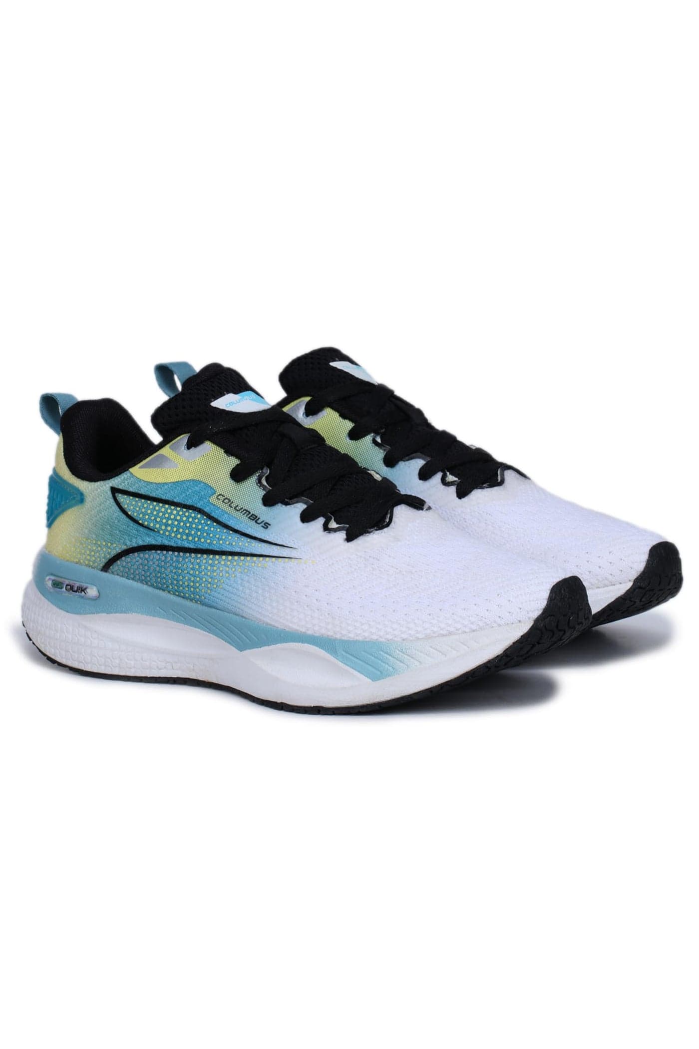 Columbus Archer Sports Shoes - Running Shoes|Walking Shoes| Training & Gym Shoe | Outdoors Shoe for Men (White & Pista Green), UK 8