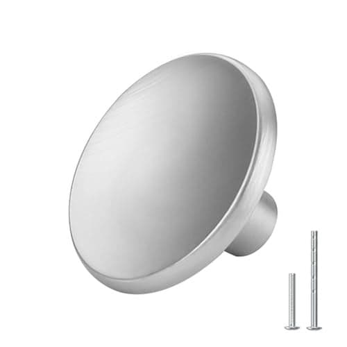 goldenwarm 10 Pack Brushed Nickel Cabinet Knobs Kitchen Hardware Round Drawer Knob for Sliver Cabinets Handles Closet Door Pulls Zinc Alloy