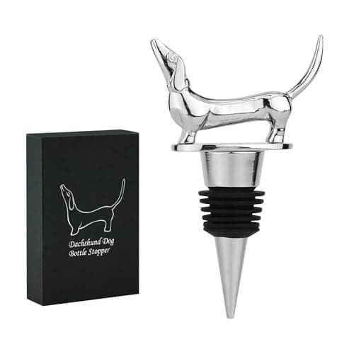 Dachshund Wine Bottle Stopper, Dachshund Gifts, Sausage Dog Gifts, Wine Gifts Wiener Dog Doxie Gifts Birthday Gifts Christmas Gifts for Men Women Dog Lovers, with Gift Box