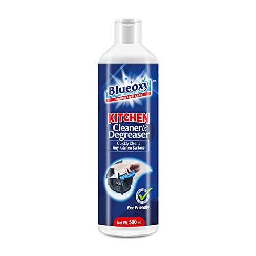BLUEOXY High-Performance Kitchen Cleaner & Degreaser | Grease Remover | Oil Stain Remover | Chimney Cleaner | Glass Stove Top Cleaners| Ecological Formulation |500ML | QTY1