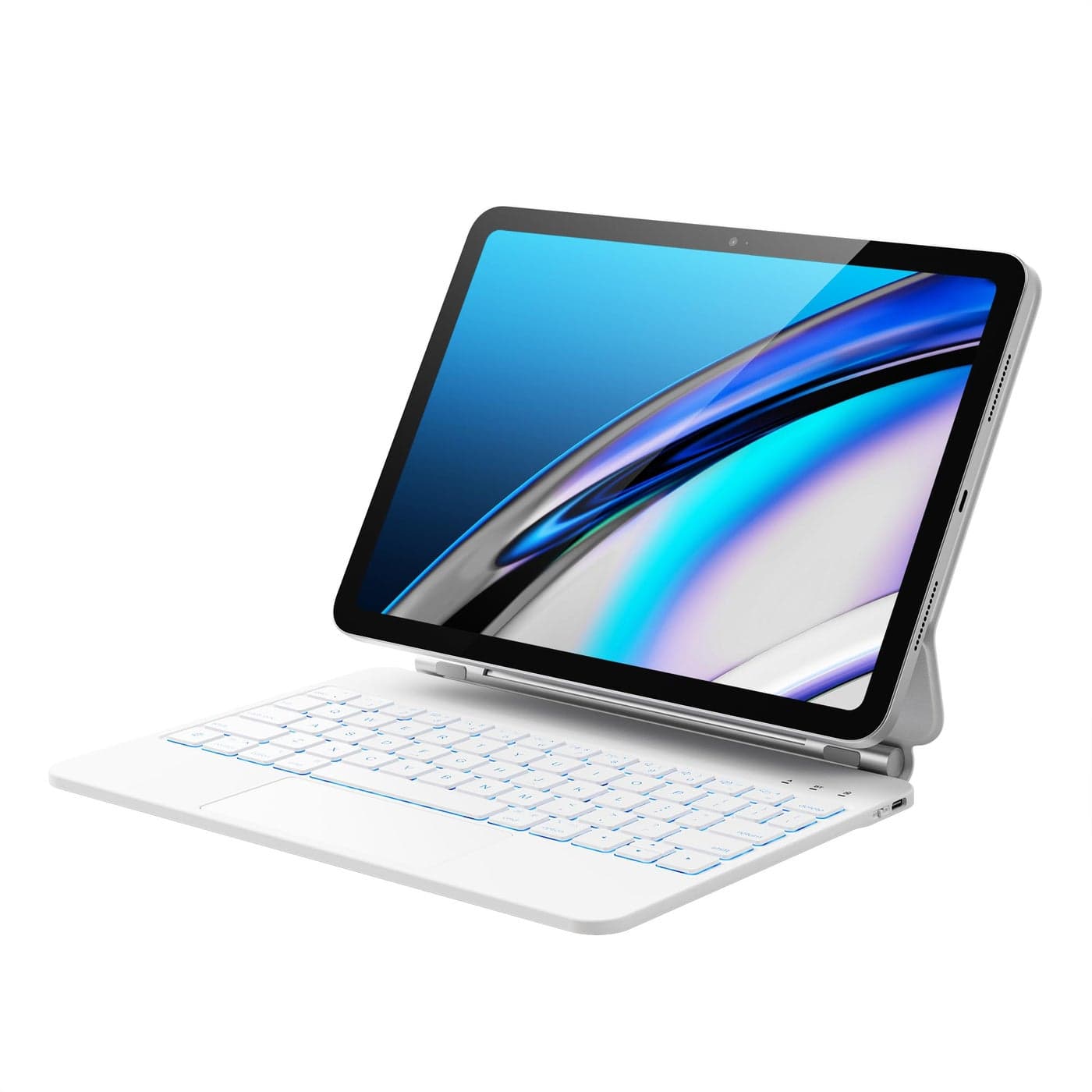 GreenLaw for iPad 11thA16202510th2022 Generation Case with Keyboard MagicStyle Keyboard Stand 7 Color Backlit StainResistant Surface MultiTouch Trackpad White