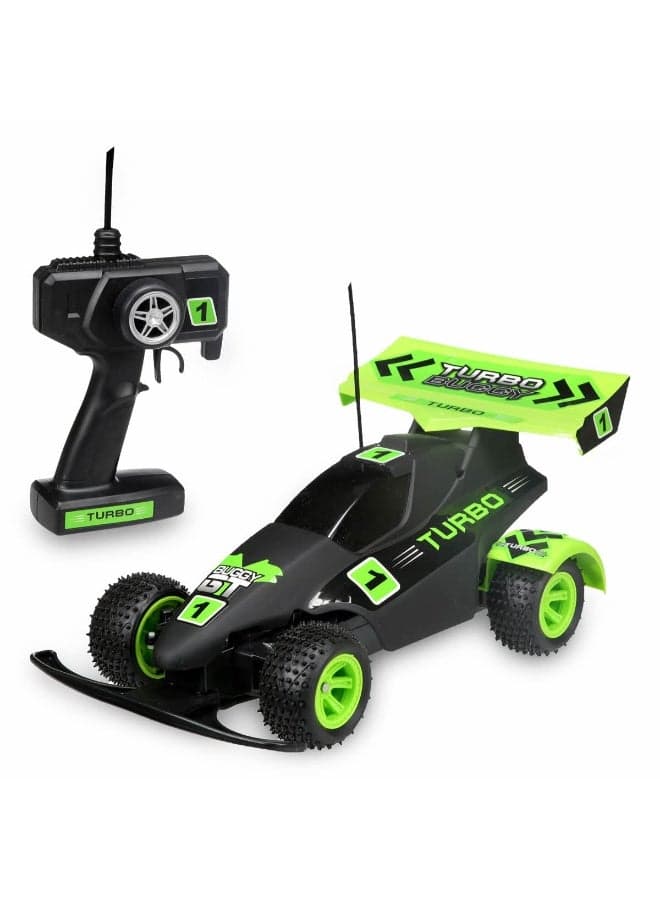 Turbo Buggy RC Formula Racing Car 1:10 Scale – Rechargeable Off-Road Simulation Car for Kids | 43×17×24cm Big Remote Control Buggy