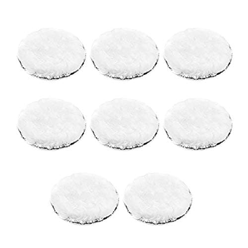 uxcell 4 Wool Polishing Pad Hook and Loop Buffing Wheel for Orbital Polisher Buffer 8 Pcs