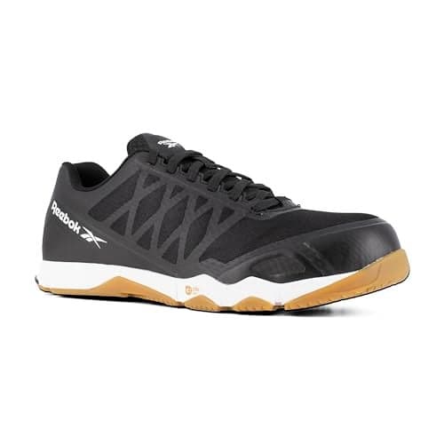 Reebok Work Men's Speed TR Work Composite Toe Boots Black and Gum, 4