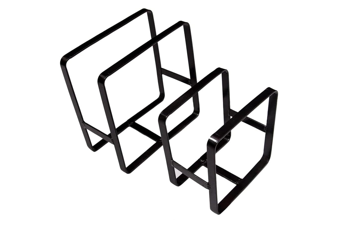 PLATIPUS Black Metal Drying Rack Set of 2 Plates Bowls Lids