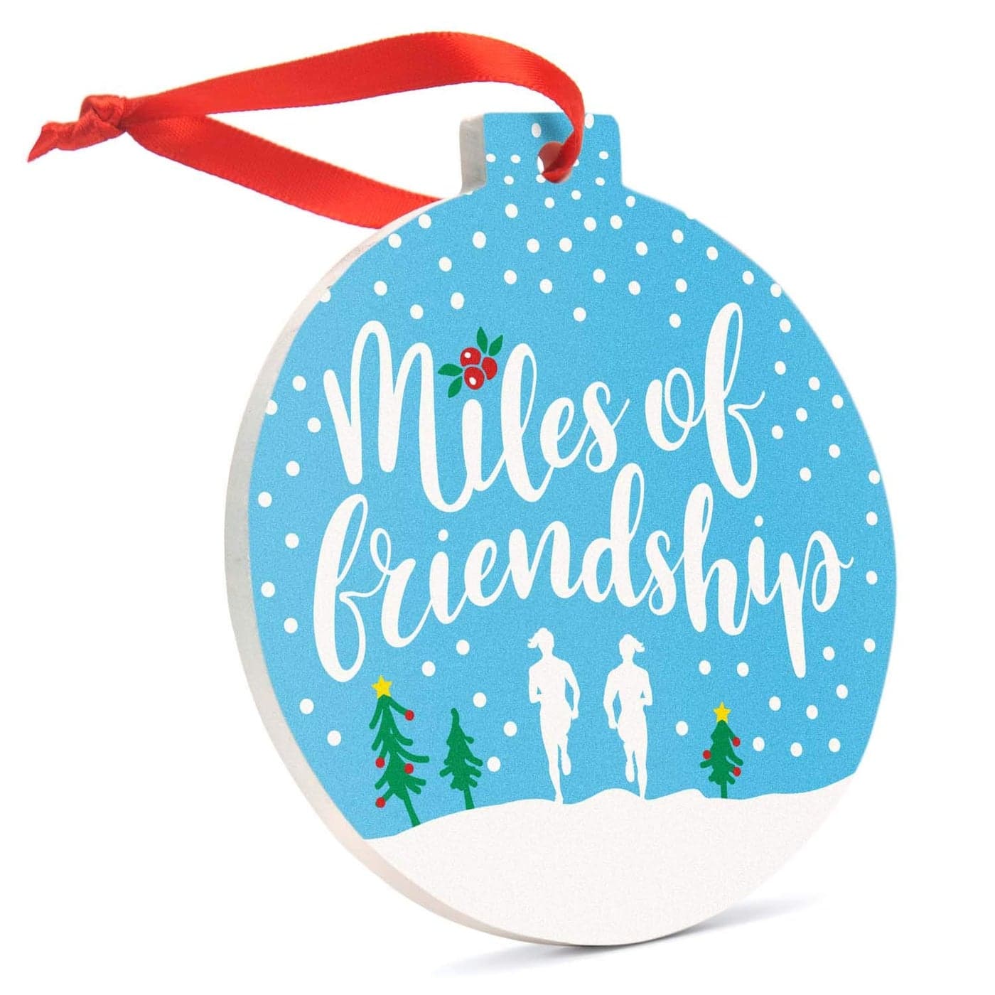 Gone for a Run Running Round Ceramic Ornament Miles of Friendship