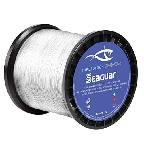 Seaguar Threadlock Braided Fishing Line, Low Visibility White, 130lbs, 600yds - 130S16W600
