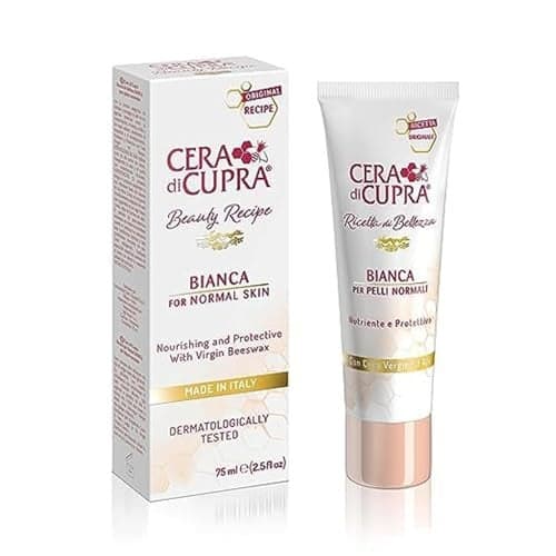 CERA DI CUPRA Bianca Face Cream Moisturizer for Normal and Oily Skin Nourishing and Protective Formula with Virgin Beeswax 25 Fl Oz 75 ml