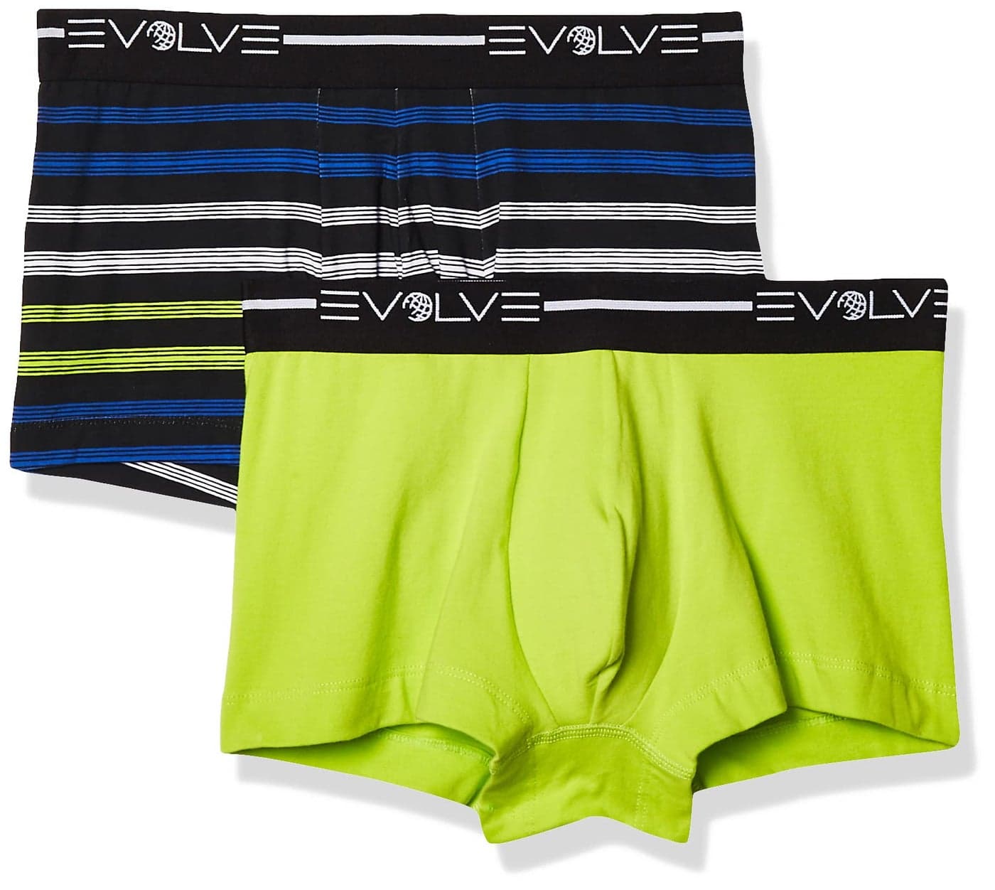 Evolve Men's Cotton Stretch No Show Trunk Underwear Multipack
