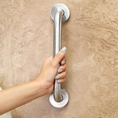 FORTUNE Stainless Steel Grab Bar for Bathroom & Bathtub Wall Mounted Safety Hand Support Rail Matt Finish - Balance Handle - Towel Bar - (12 Inch, Pack of 1)