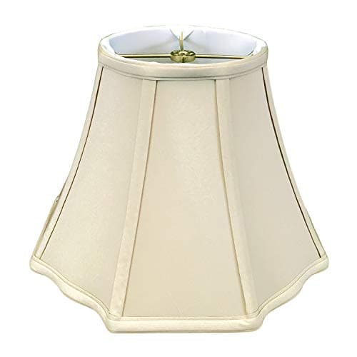 Royal Designs, Inc. BSO-701-14BG Flare Bottom Outside Corner Scallop Basic Lamp Shade, 8 x 14 x 11, Beige