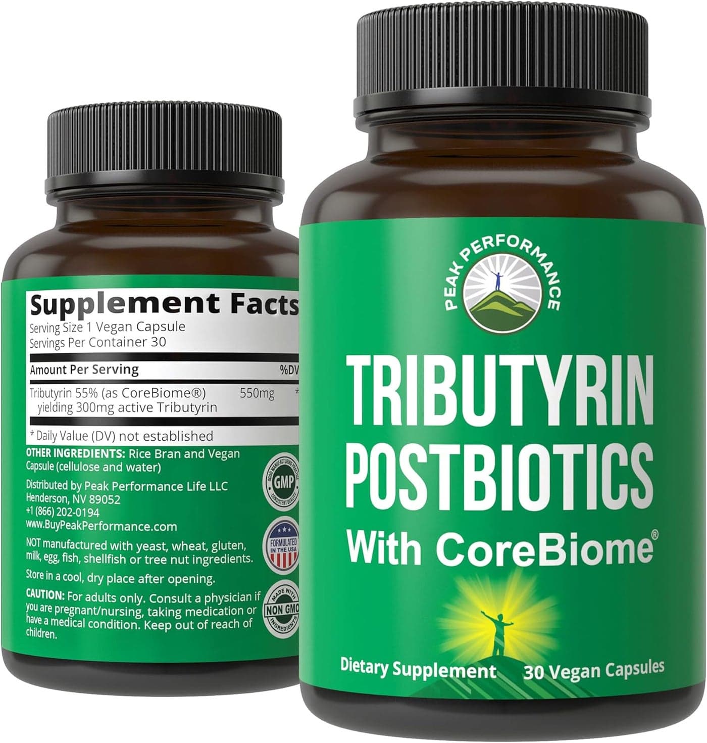 CoreBiome Tributyrin Postbiotic Supplement Clinically Tested For Gut Health More Effective than Sodium Butyrate Capsules High Bioavailability Post Biotics For Digestive Leaky Gut Colon Microbiome
