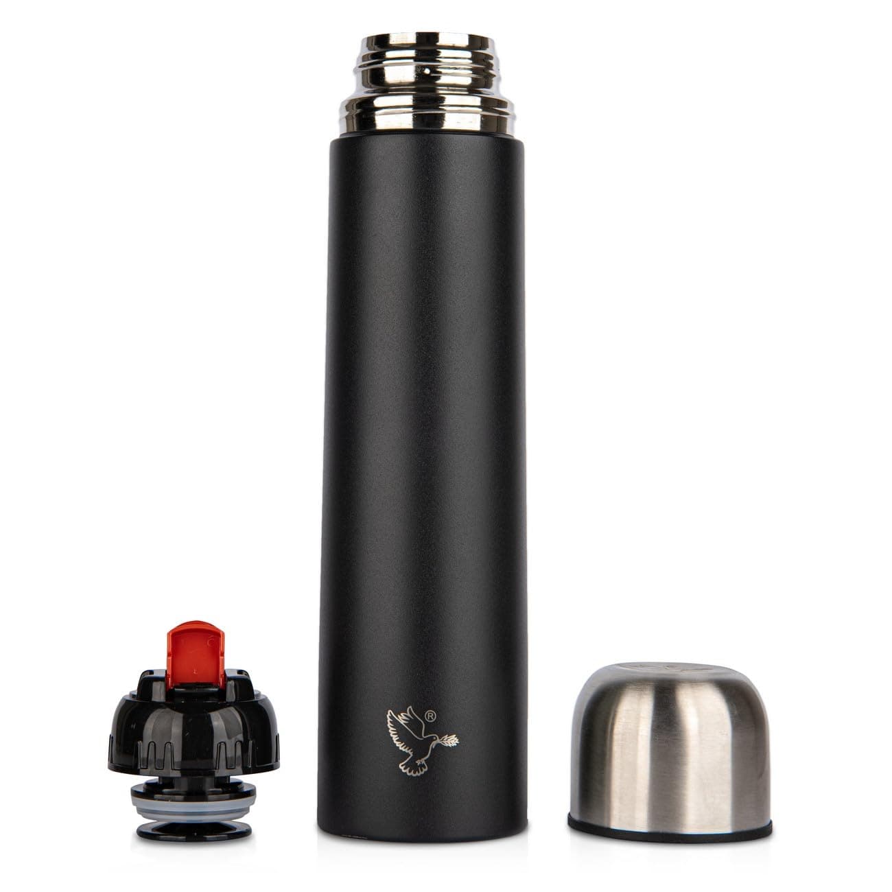 Pigeon by Stovekraft Stark Plus Galaxy Stainless Steel Double Walled Leak Proof Thermos Flask 500 ml (Black)