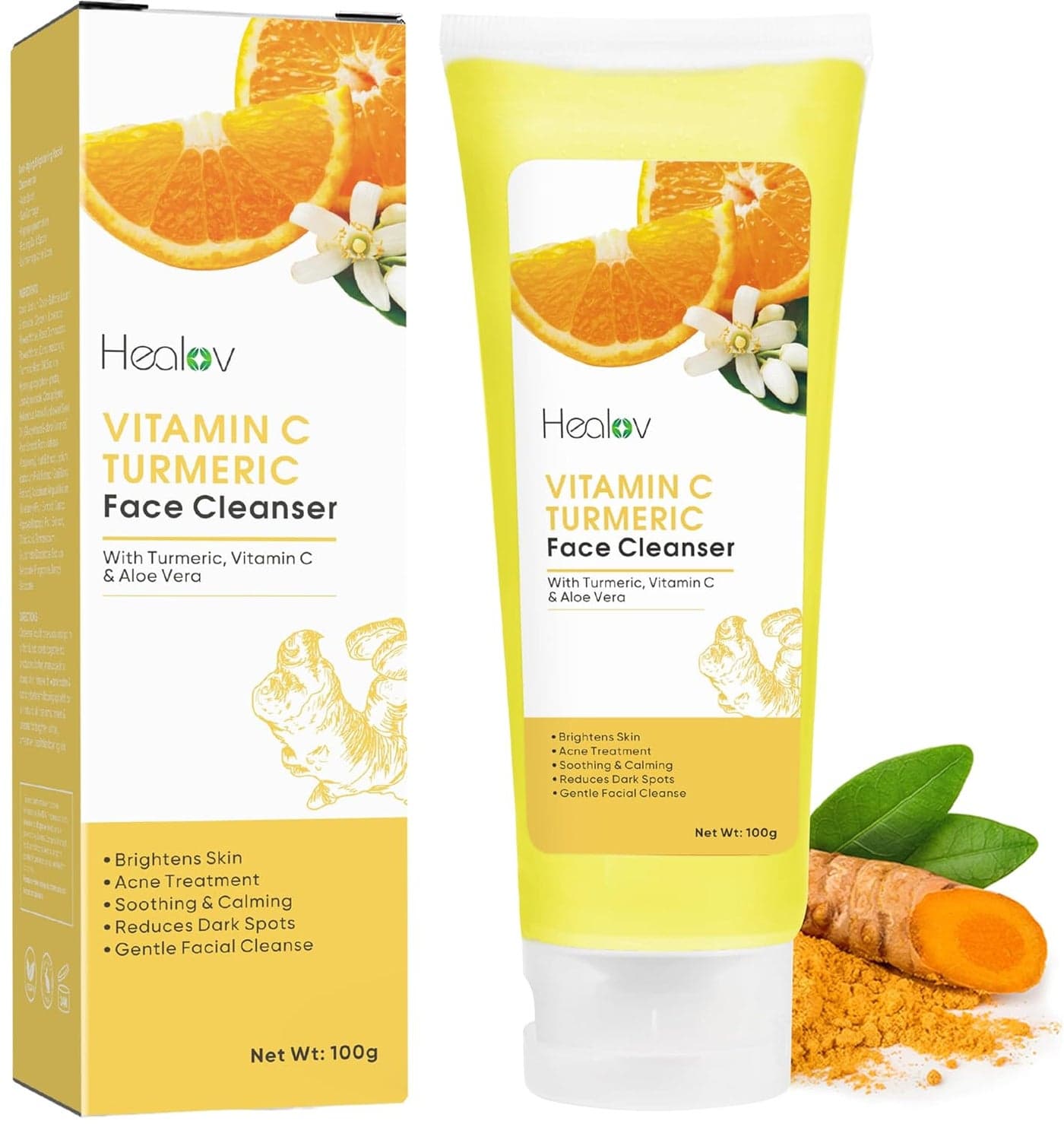 Turmeric Face Wash Skin Brightening Turmeric Liquid Soap for Discoloration Natural Anti Aging Exfoliating Turmeric Facial Cleanser for Spots Acne Sun Damage Turmeric Soap Skincare
