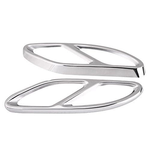 1Pair Car Tail Muffler Tip Pipe Cover Trims for Benz C Class w205 Coupe GLC B Class w246 E class w212 w213 C207 Coupe A class w176 Silver