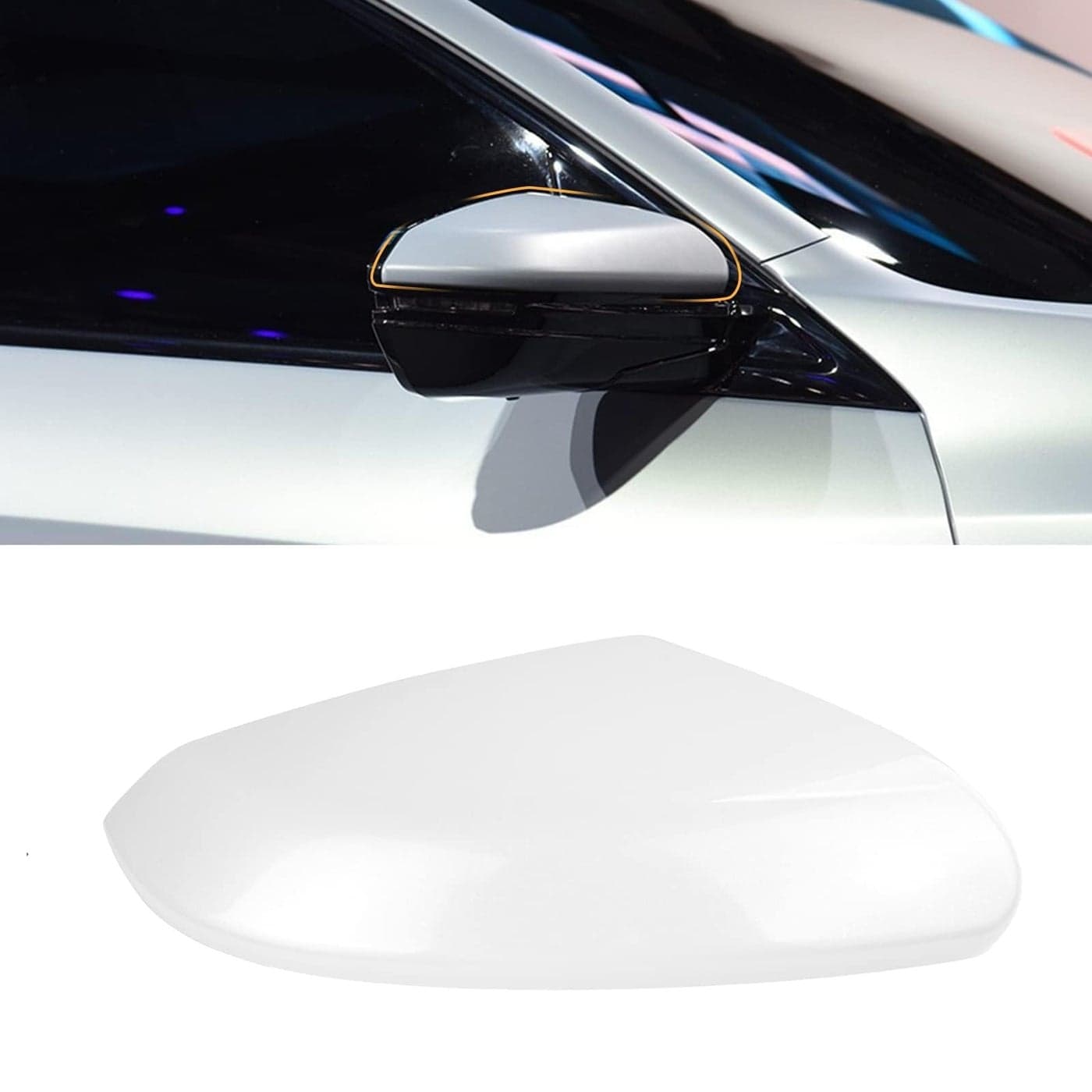 Moonlinks Compatible with 20162021 Honda Civic Side Mirror Cover Replacement Passenger SidePlatinum White Pearl for 10th Gen Civic20192022 InsightRH Sideview Mirror Cap Trim1PC
