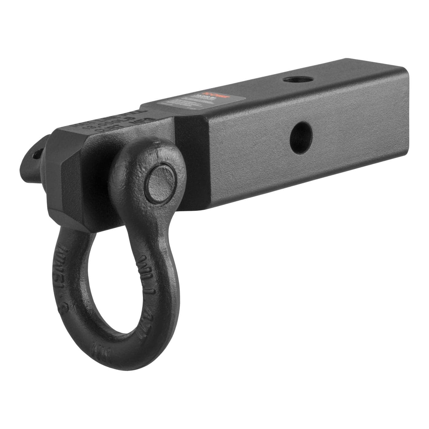 CURT 45832 DRing Shackle Mount Trailer Hitch Fits 2Inch Receiver 13000 lbs CARBIDE BLACK POWDER COAT