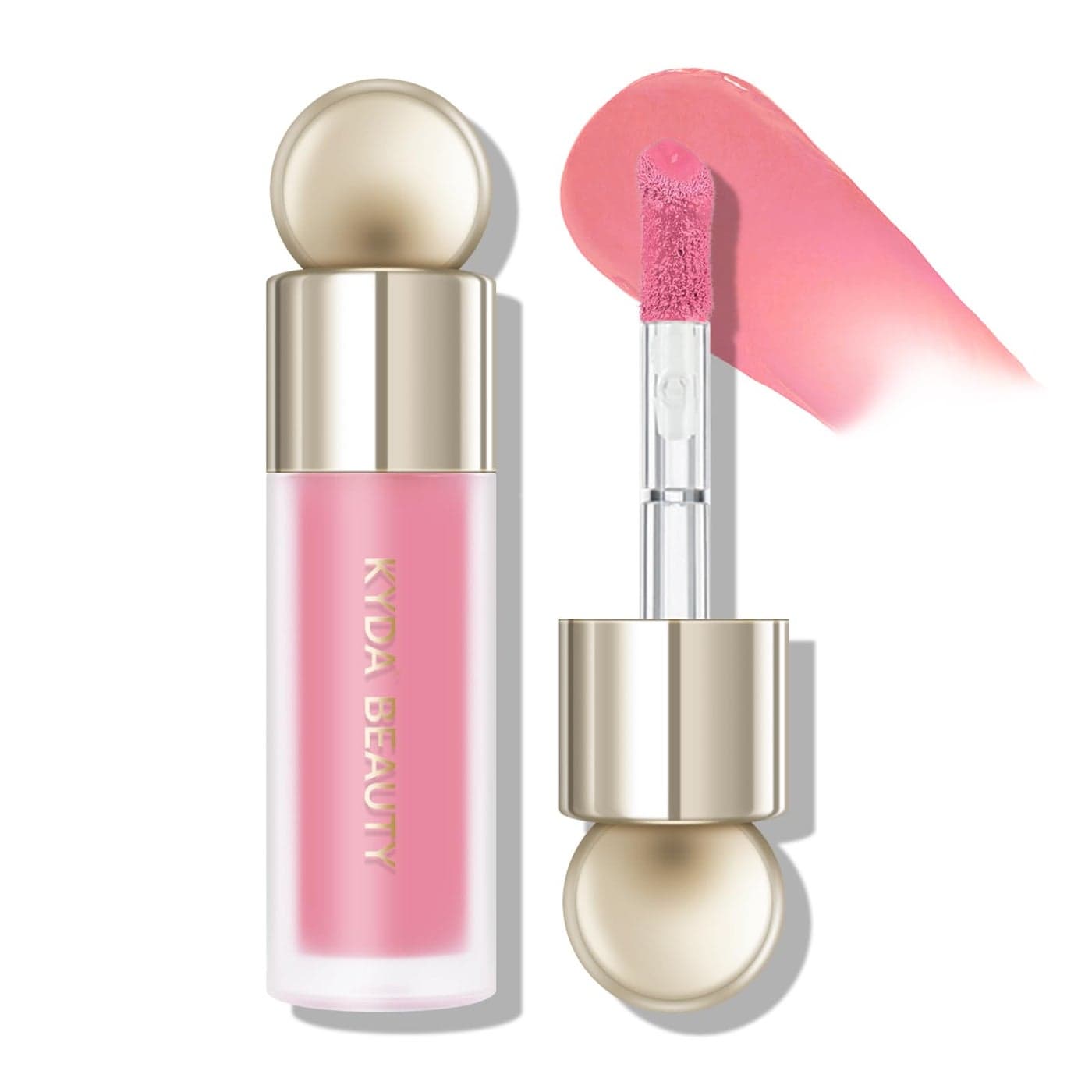 KYDA Liquid Blush Matte Tinted for Cheeks Lasting Dewy Finish High Pigment Soft Creamy Blush Blendable Lightweight CoverCool Pink