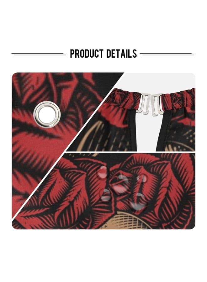 Vintage Skulls Music Roses Barber Cape for Men Women, Waterproof Haircut Apron Beard Shaving Bib Hair Cutting Cloth 55 x 65 Inch