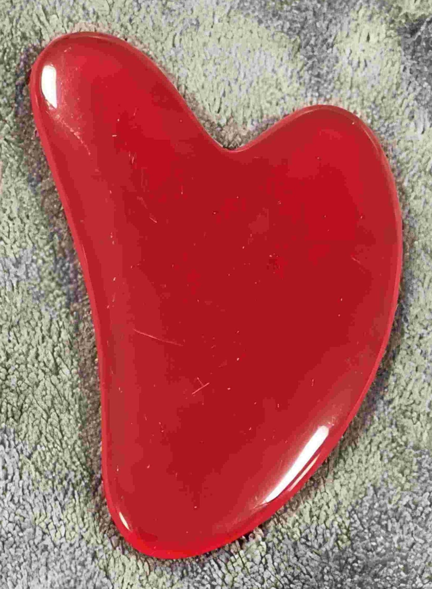 Heart Shaped Gua Sha Board Resin Body Massager for Wrinkle Removal andSkin Care - Red