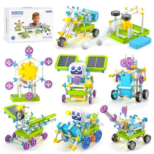 RISUNTOY Solar Power Kits 36 Model STEM Robot Building Toys for Kids 412 434 Pcs with SolarGearsSensors Educational Science Engineering Projects Birthday for Boys Girls