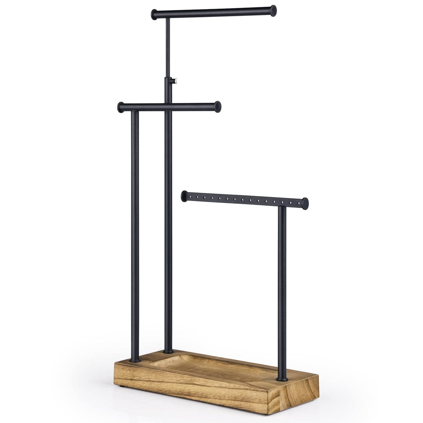 SRIWATANA Jewelry Organizer Stand Extra Tall Necklace Holder Jewelry Holder Gift Idea Carbonized Black Black