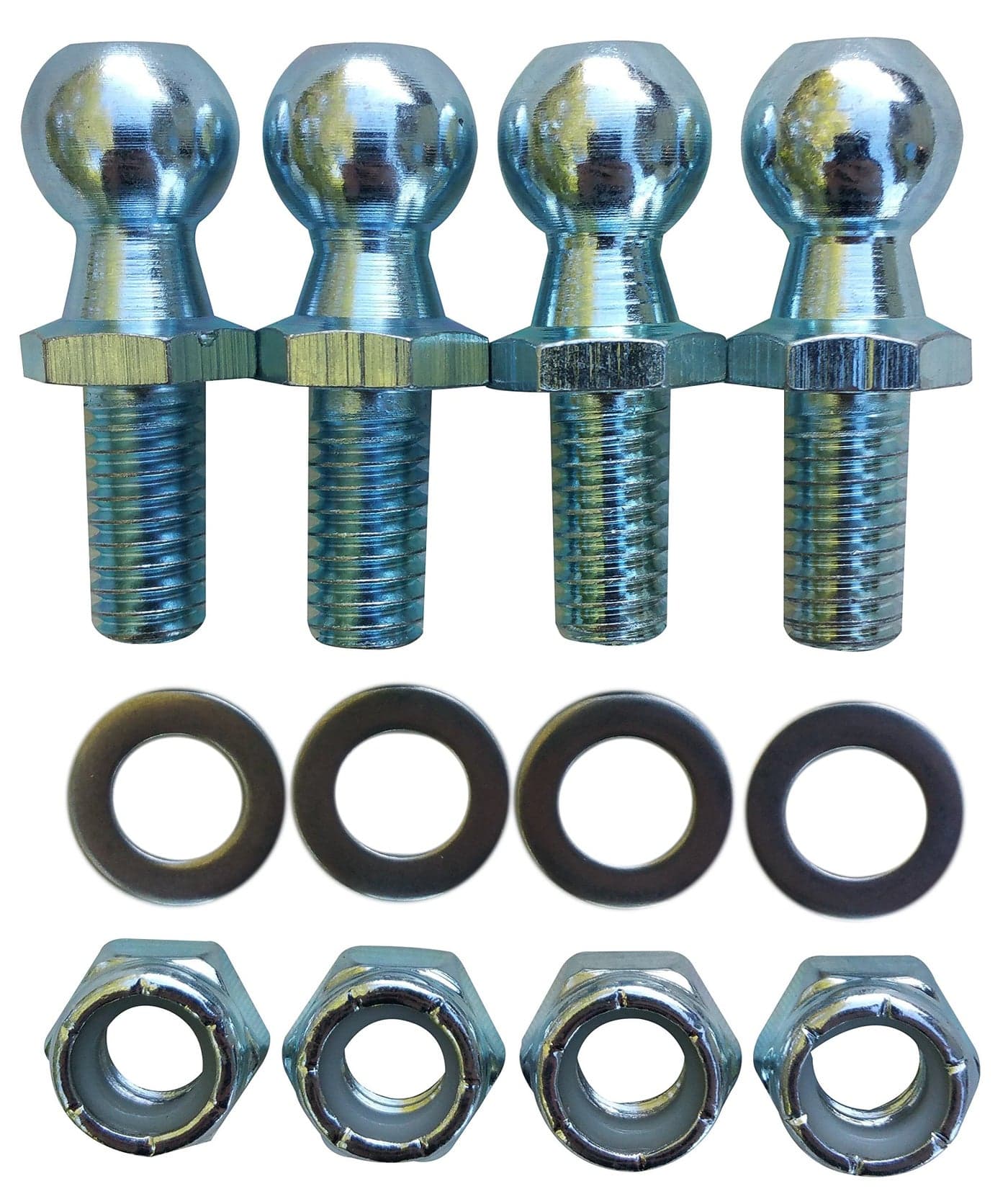 4 Pack 13mm Ball Studs with Hardware 51618 Thread x 58 Long Shank Gas Lift Support Strut Fitting