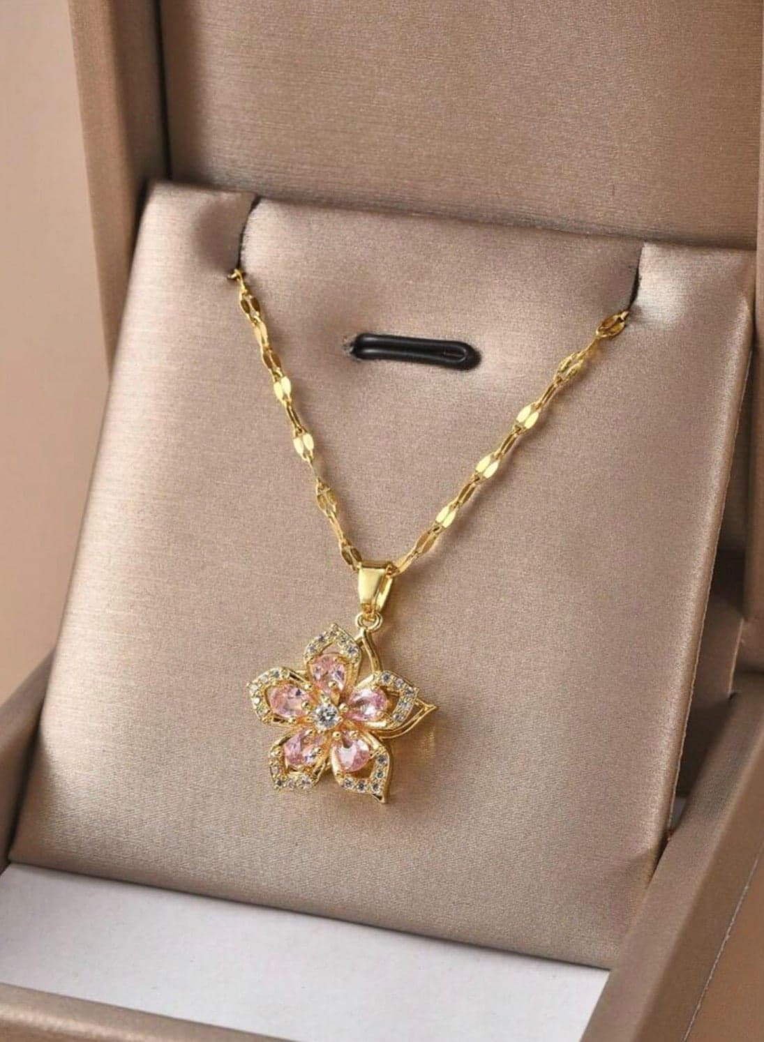 18k Gold Plated Stainless Steel Necklace For Women