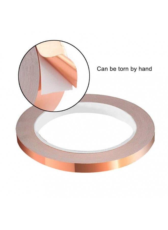 SUMAJU 4 Pack Copper Foil Tape with Conductive Adhesive 4 Sizes (0.2/0.24/0.3/0.4Inch) x22Yards for Guitar and EMI Shielding, Crafts, Electrical Repairs, Grounding