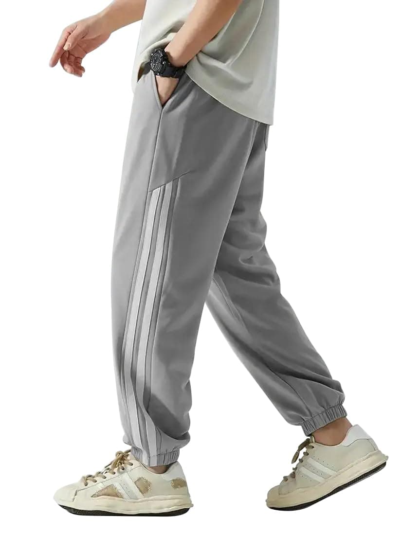 Mehrang Loose Fit Track Pant for Men || Joggers for Men for Running || Mens Lower Activewear Cargo Pant (in, Alpha, 2XL, Regular, Light Grey)