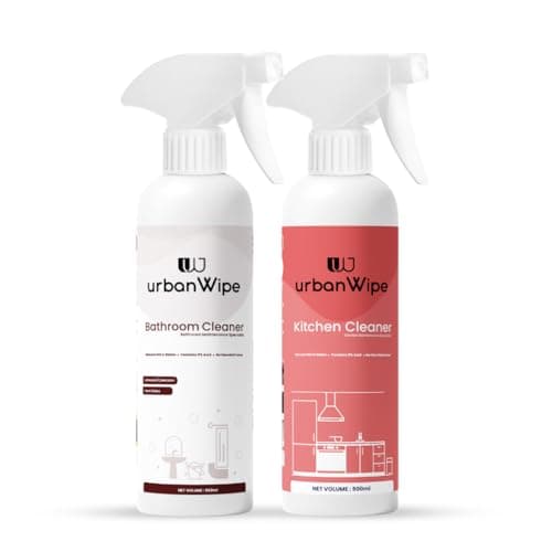 urban Wipe Bathroom & Kitchen Cleaner | Tough Lime Scale Hard Water Stain Remover On Taps, Showers | Ceramic Surfaces | Chimney, Plastic & Aluminium Surfaces_(Each 500Ml)