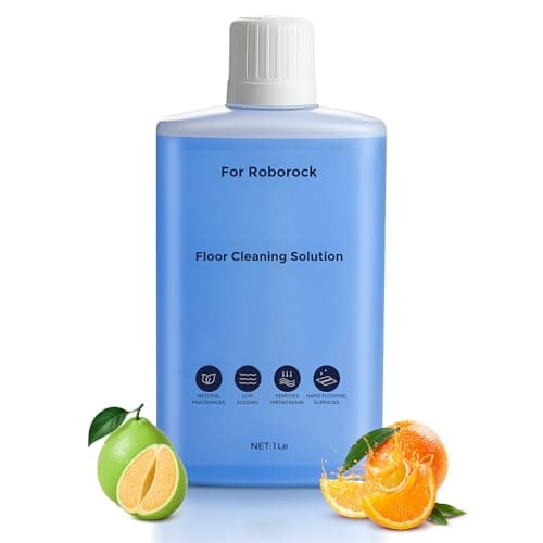 Floor Cleaning Solution Compatible with Roborock Robot Vacuum and Wet Dry Vacuum Cleaner, Deeply Cleans Various Hard Floors Without Leaving any Residue. 1L, 33.81 Fl Oz, Pomelo and Citrus Fragrance