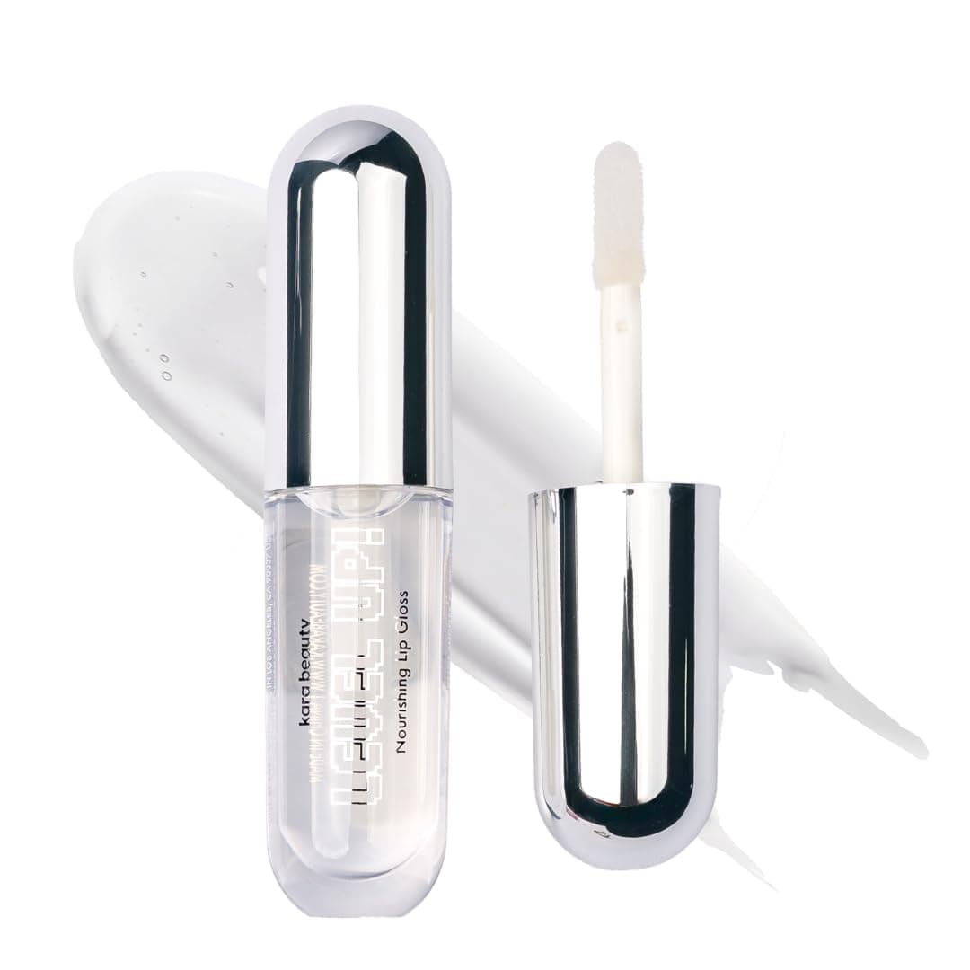 Kara Beauty LEVEL UP NOURISHING LIP GLOSS High Shine Vegan Sugar Melon Scented Lip Gloss Infused with Hylaluronic Acid Rosehip Oil Vitamin E Classic