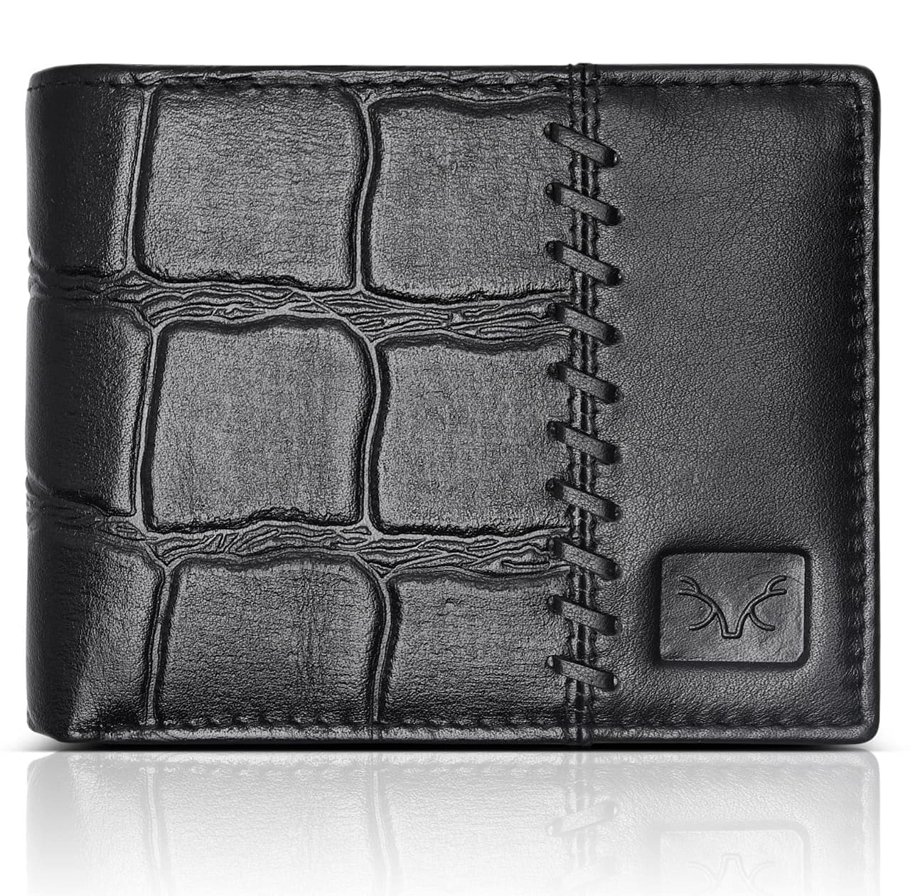 AL FASCINO Wallet for Men Stylish Purse for Men RFID Wallet Purse for Men Genuine Leather Wallet Mens, Wallets for Men (Dusky Black)