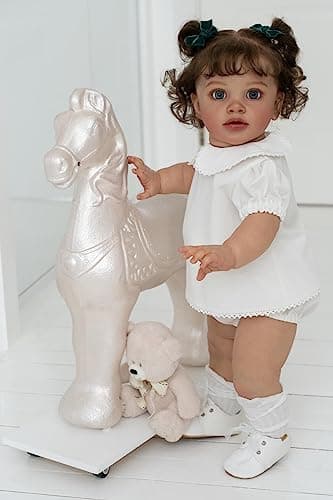 KOKOMANDY Reborn Baby Dolls 26 inch Toddler Girl Looks Realistic Silicone Reborn Babies Doll Soft Cloth Body Real Life Weighted Doll Best Gifts for Toddler Children Age 10 Year Old Girls