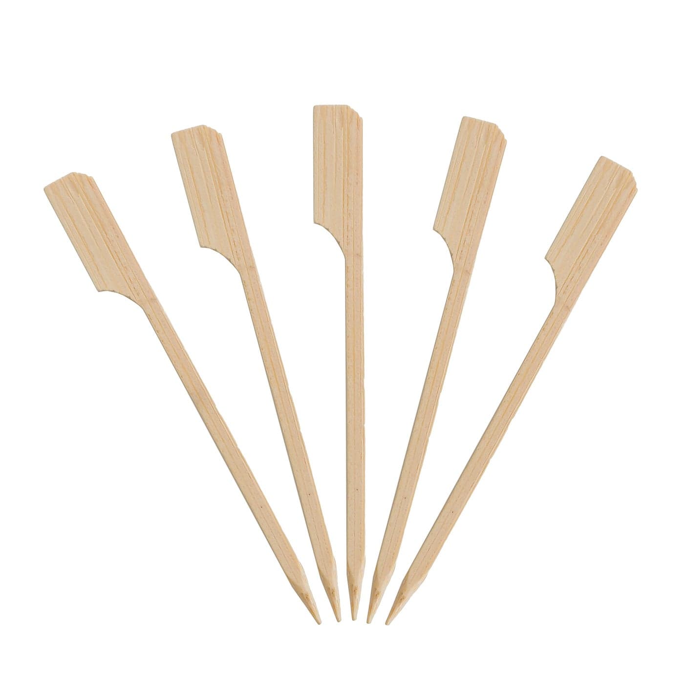 1000 Count KingSeal Natural Green Bamboo Wood Paddle Picks Skewers for Appetizers and Cocktails 35 Inches Bulk Pack 10 Packs of 100
