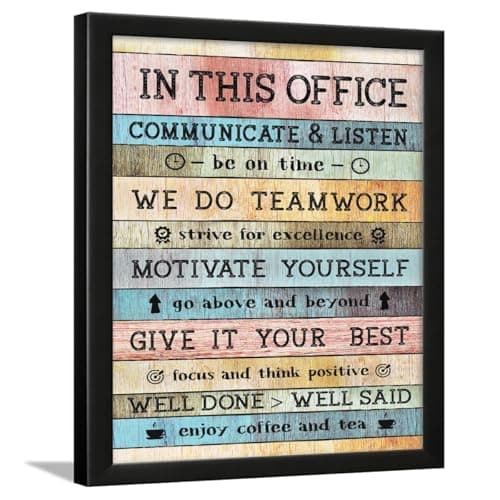 Chaka Chaundh - Office Rules Wall Decor Item - Motivational Office Rules Quotes Wall Frames - Business Rules Quotes Wall Frame - (14 X 11 Inches)