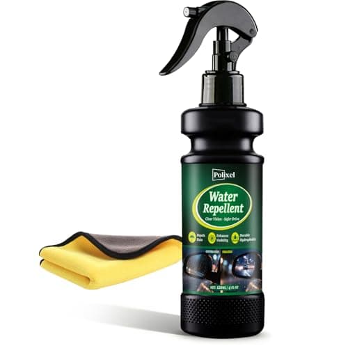 POLIXEL Water Repellent Spray for Car Windshield Glass Long Lasting Rain Repellent Hydrophobic Coating for Windshield Glass Windows Mirrors Prevents Streaks Spots Buildup 4OZ120ML