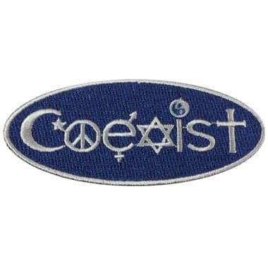 EvolveFISH Coexist Embroidered Patch - 3.5" Wide