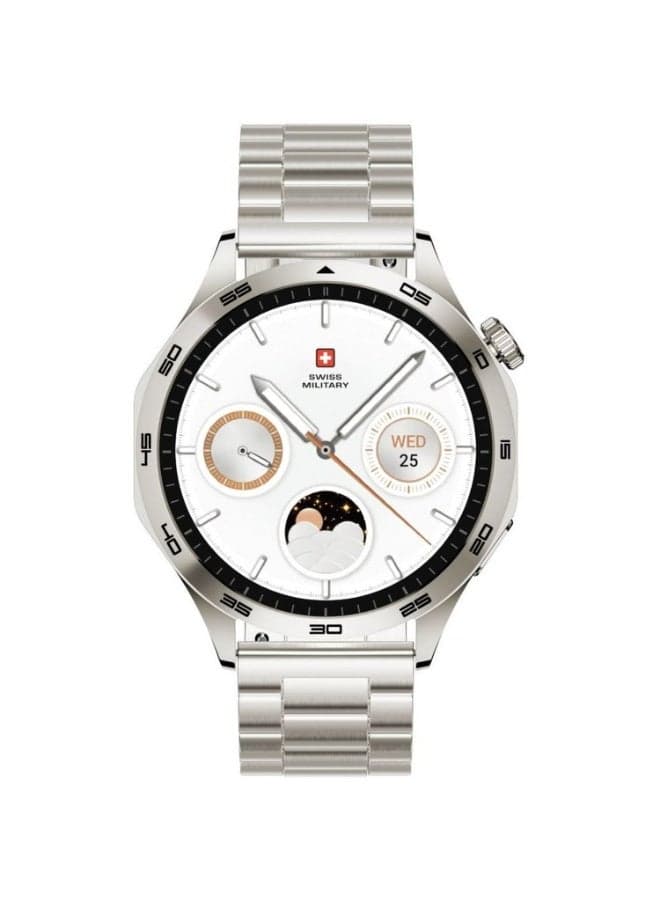 Swiss Military Swiss International Smartwatch - Gold Frame with Silver Metal Strap